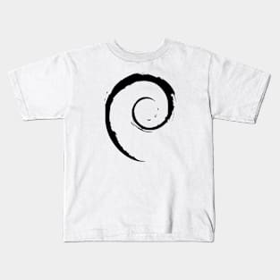 black debian Kids T-Shirt